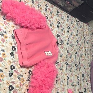 AKIRA Pink Fluffy Sleeve Top